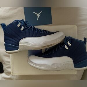 Jordan Men's Navy and White Sneakers